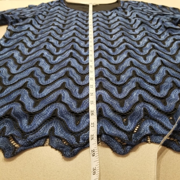 Roz & Ali Blue & Black Top Size 2X - Picture 7 of 13
